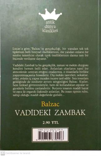 Vadideki Zambak Balzac Antik Dünya