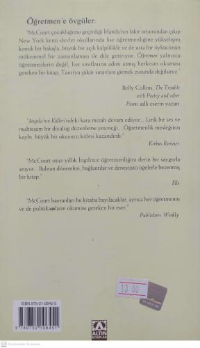 Öğretmen Frank Mccourt Altın Kitaplar