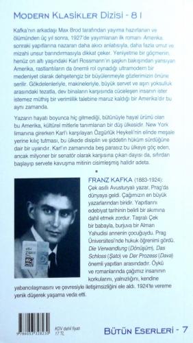 Amerika Franz Kafka Türkiye İş Bankası Kültür Yayınları