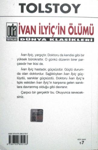 İvan İlyiç’in Ölümü Tolstoy Oda