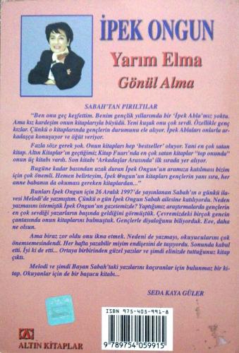 Yarım Elma Gönül Alma İpek Ongun Altın Kitaplar