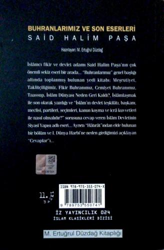 Buhranlarımız Ve Son Eserleri Said Halim Paşa İz Yayıncılık