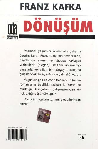 Dönüşüm Franz Kafka Roman Oda Yayınları