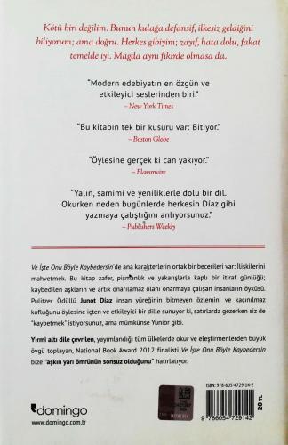 Ve İşte Onu Böyle Kaybedersin Junot Diaz Domingo