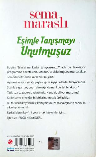 Eşimle Tanışmayı Unutmuşuz Sema Maraşlı Hayat Yayıncılık