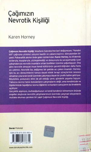 Çağımızın Nevrotik Kişiliği karen horney Doruk