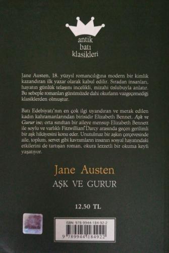 Aşk ve Gurur Jane Austen Antik Batı Klasikleri