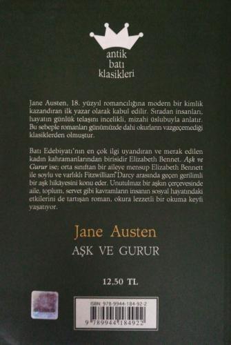 Aşk ve Gurur Jane Austen Antik Batı Klasikleri