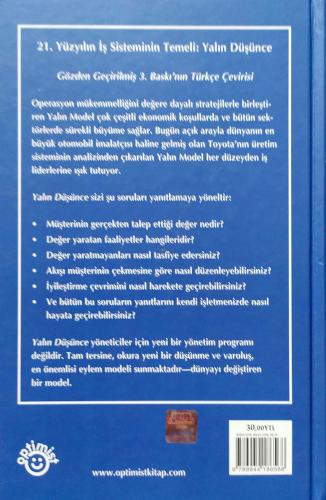 Yalın Düşünce James P.Womack Daniel T.Jones Optimist Yayınları