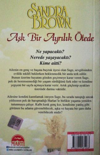 Aşk Bir Ayrılık Ötede Sandra Brown Martı Yayınevi