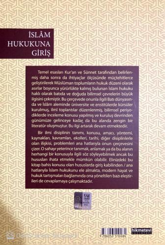 İslam Hukukuna Giriş Saffet Köse Hikmetevi Yayınları