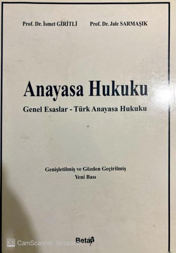 Anayasa Hukuku İsmet Giritli Beta Basım Yayım