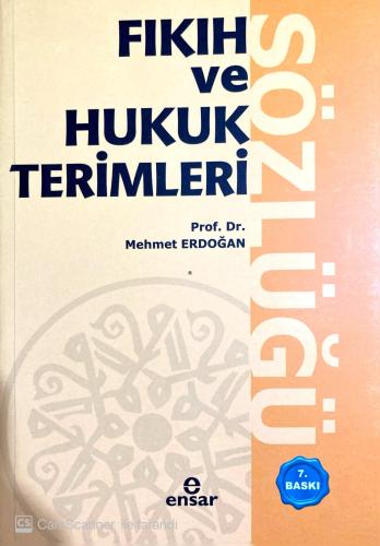 Fıkıh ve Hukuk Terimleri Sözlüğü Mehmet Erdoğan Ensar