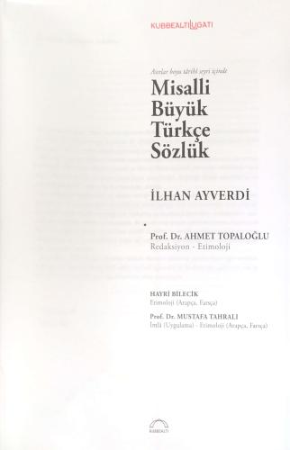 Misalli Büyük Türkçe Sözlük (Tek Cilt) ilhan aybeydi Kubbealtı