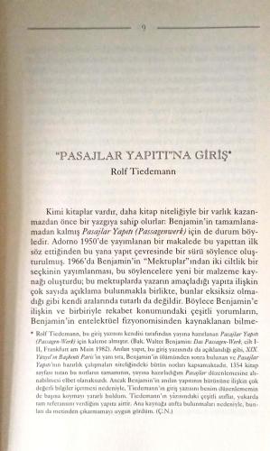 Pasajlar Walter Benjamin Yapı Kredi Yayınları