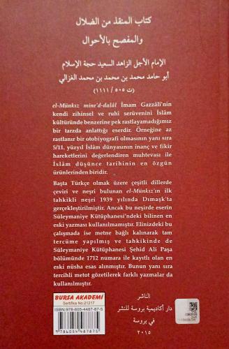 El Munkizu Mine'd Dalal İmam-I Gazali Bursa Akademi