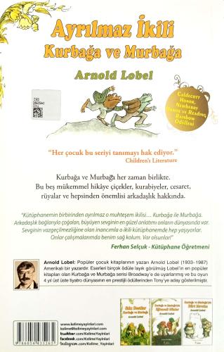 Ayrılmaz İkili Kurbağa ve Murbağa Arnold Lobel Kelime Yayınları