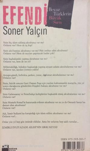 Efendi Beyaz Türklerin Büyük Sırrı Soner Yalçın DK Dogan Kitap