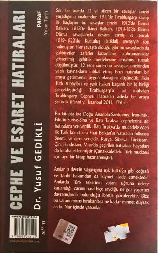 Cephe ve Esaret Hatıraları Dr. Yusuf Gedikli Paraf