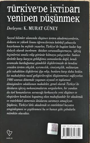 Türkiye'de İktidarı Yeniden Düşünmek K. Murat Güney Varlık