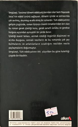 Sergüzeşt Samipaşazade Sezai Alkım Yayınevi