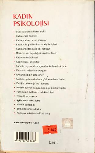 Kadın Psikolojisi Prof. Dr. Nevzat Tarhan Nesil