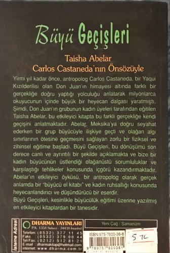 Büyü Geçişleri Taisha Abelar Dharma Yayınları