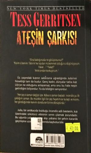 Ateşin Şarkısı Tess Gerritsen Martı Yayınevi