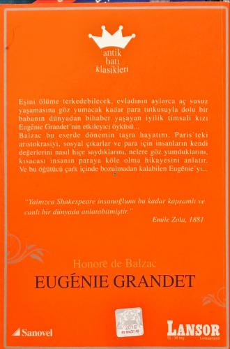 Eugenie Grandet Honore de Balzac Sanovel