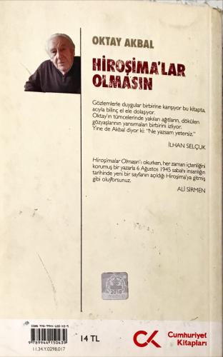 Hiroşimalar Olmasın Oktay Akbal Cumhuriyet Kitapları