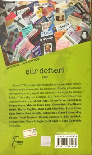 Şiir Defteri - Şiir ve Hayat 2006 Şeref Bilsel Toroslu kitaplığı