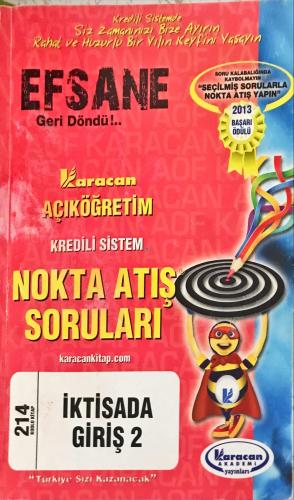 İktisada Giriş-2 Nokta Atış Sorular Anonim Karacan Akademi