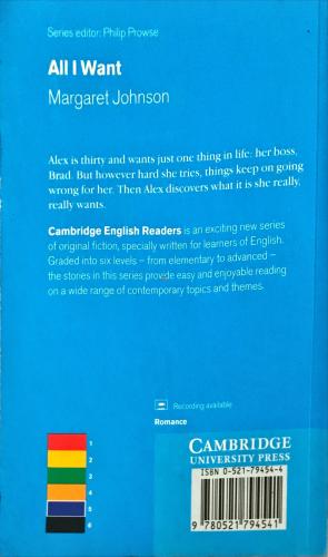 All I Want - Level 5 Margaret Johnson Cambridge University Press