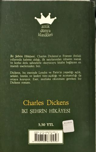 İki Şehrin Hikayesi Charles Dıckens Antik Dünya Klasikleri