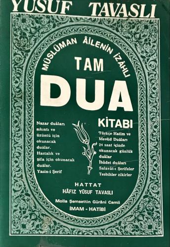 Tam Dua Kitabı Hatat Hafız Yusuf Tavaslı Altın Kitaplar