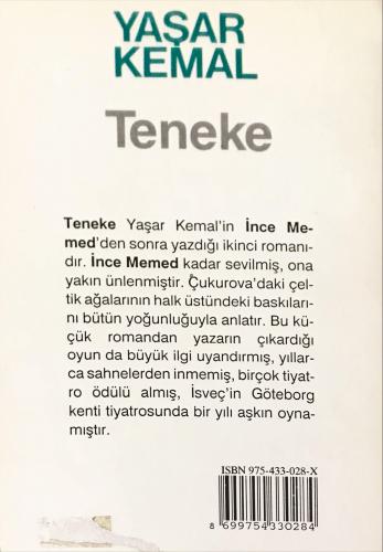 Teneke Yaşar Kemal Toros