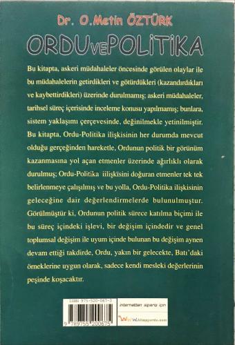 Ordu ve Politika Doç.Dr. O.Metin Öztürk Gündoğan Yayınları