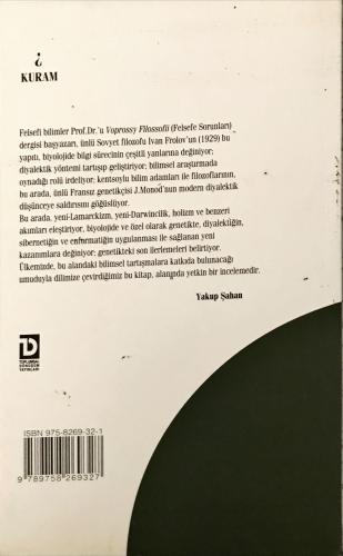 Biyolojide Diyalektik Yöntem I.T. Frolov Toplumsal Dönüşüm