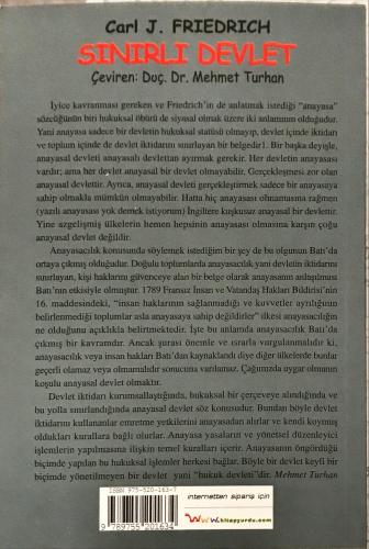 Sınırlı Devlet Carl J. Friederich Gündoğan Yayınları