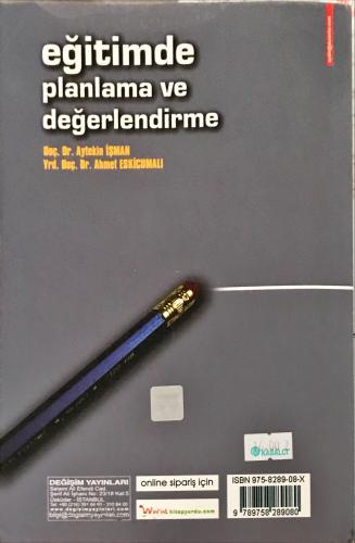 Eğitimde Planlama ve Değerlendirme Doç. Dr. Aytekin İşman Değişim Yayı